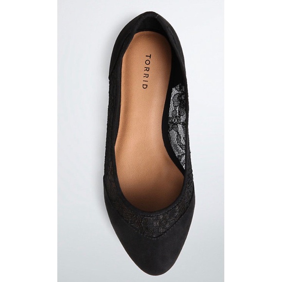 torrid Shoes - Black Lace Flats